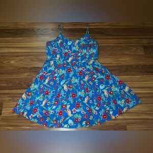 Old Navy fit and flare cocktail dress Birds and Floral Print Size XXL